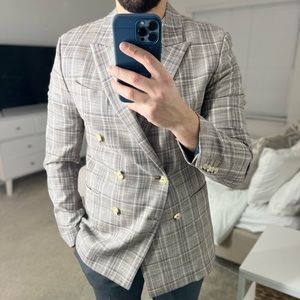 zara double breasted blazer
